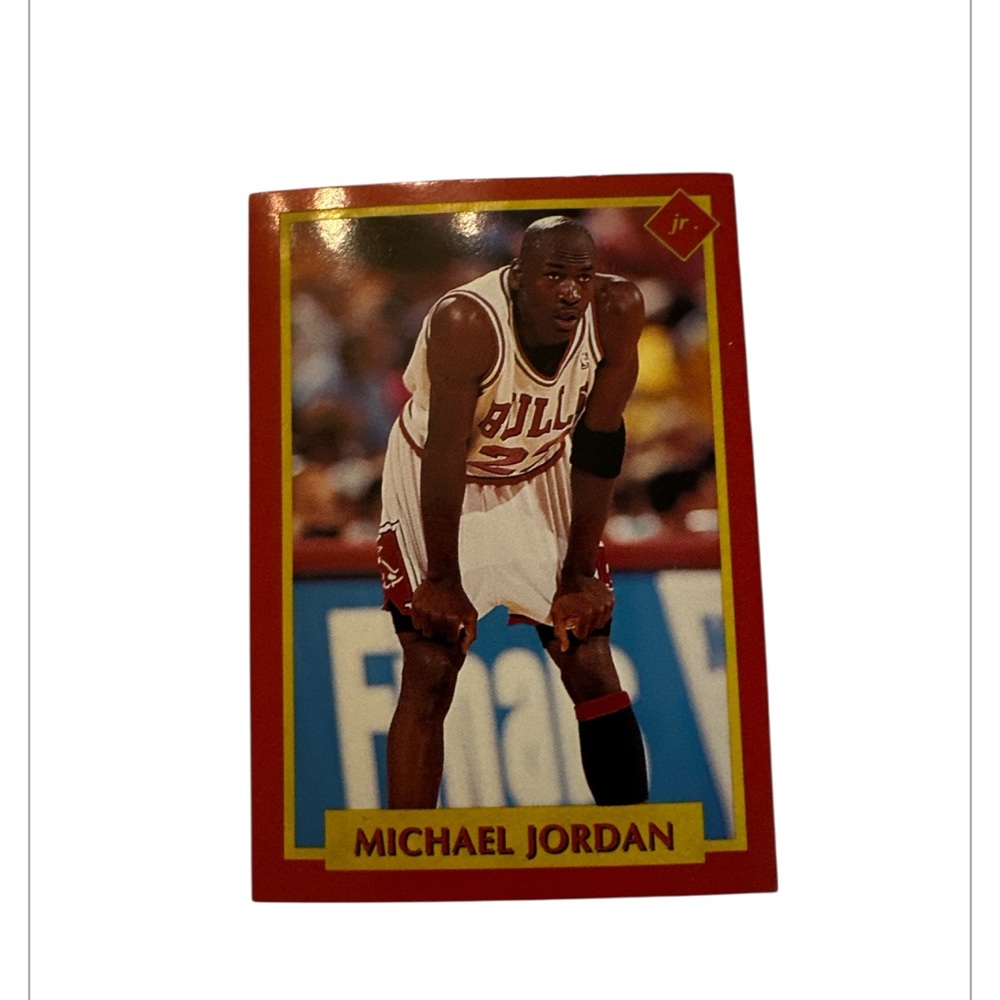 Michael Jordan Trading Card - Red and Yellow by Tuff Stuff exclusive